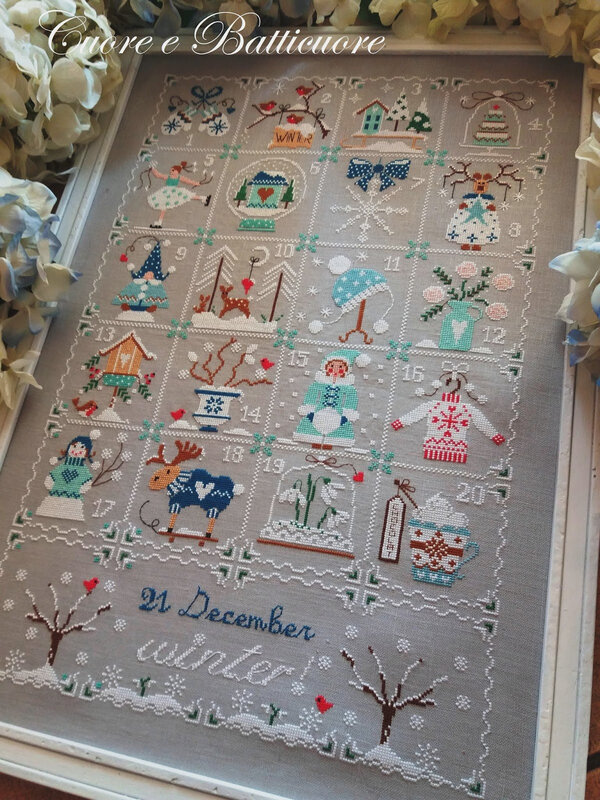 shabby winter calendar