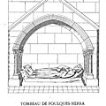 Fouilles faites en 1870 pour retrouver le tombeau de foulque nerra, dans l'ancienne église des bénédictins de beaulieu.