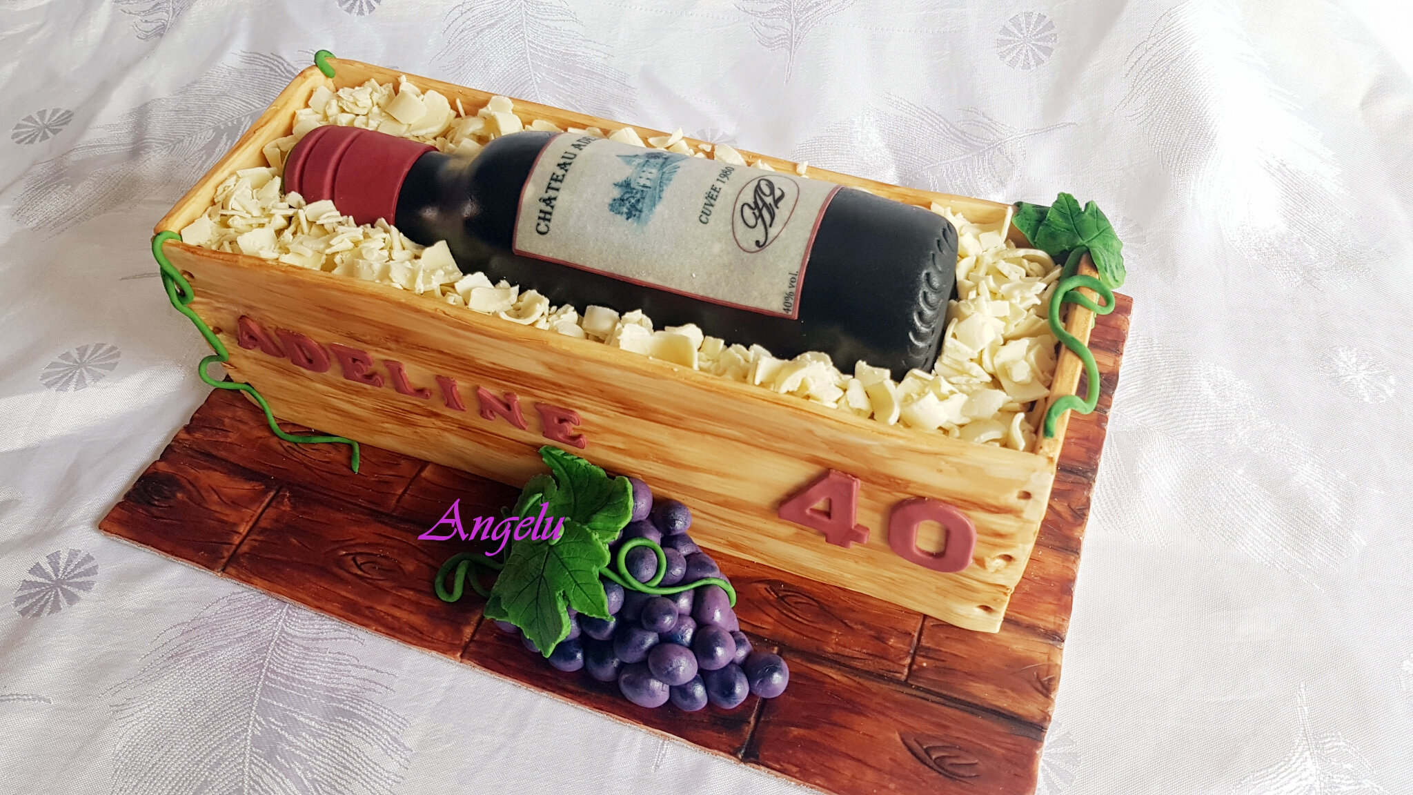 Gateau Bouteille De Vin Wine Bottle Cake Ma Petite Patisserie Contact Isilda Neuf Fr