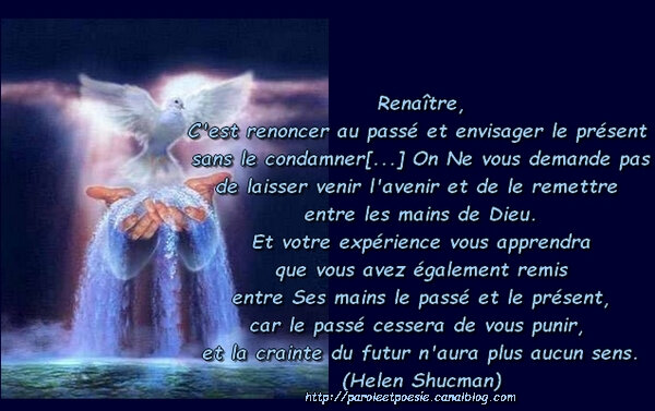 Renaitre Renoncer Envisager Laisser Venir Helen Shucman Citation In The Course In Miracles Vois Et Viens