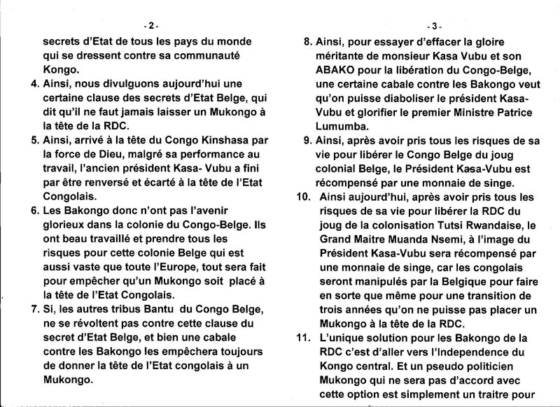 LE GRAND MAITRE MUANDA NSEMI DIVULGUE UNE CERTAINE CLAUSE DES SECRETS D'ETAT BELGE b