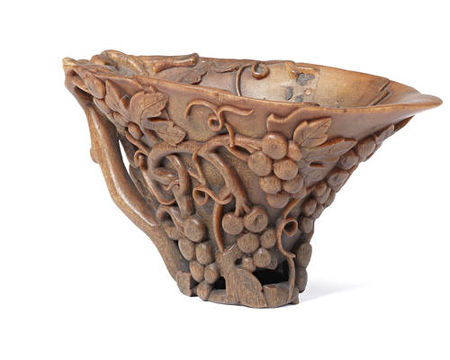 A_rare_large_rhinoceros_horn_libation_cup