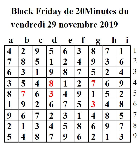 solution détaillée sudoku Expert n° 20-262 dans le Monde du lundi