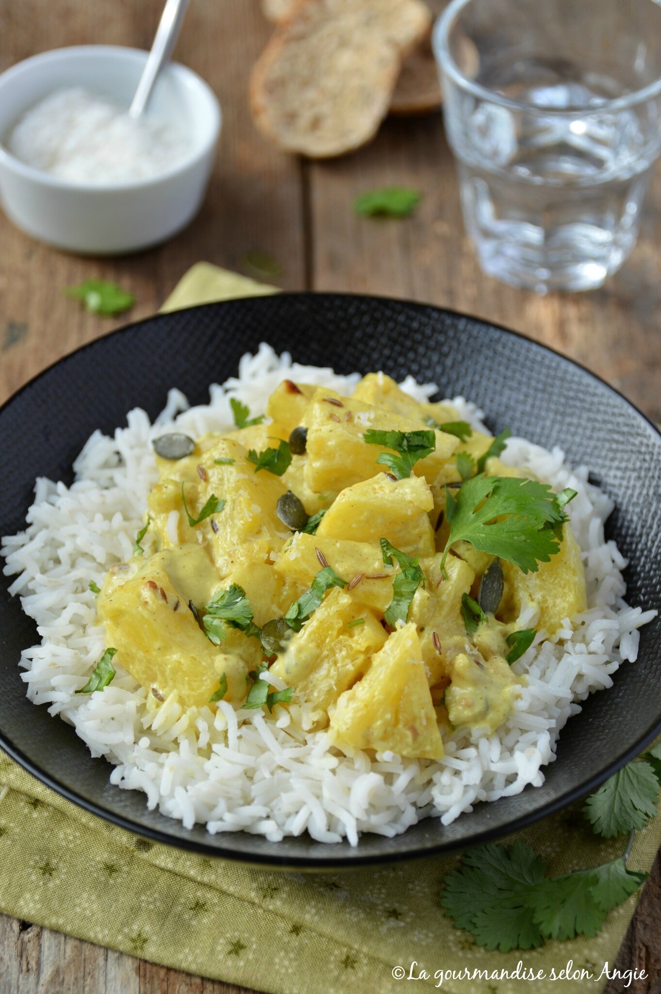 Curry d&amp;#39;ananas au lait de coco #vegan #sans gluten - La gourmandise ...