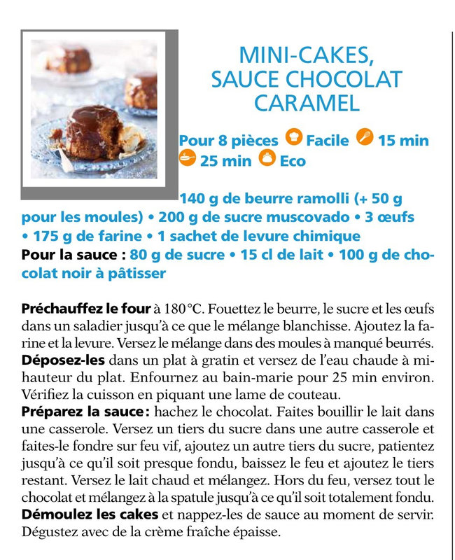 Mini cakes chocolat caramel