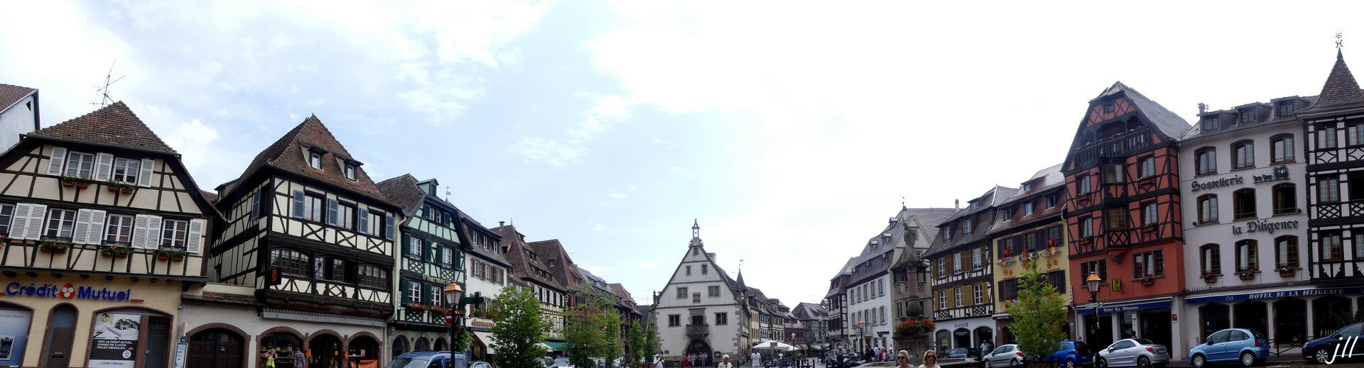 Plaque métal en relief Route de Strasbourg à Obernai