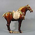 A Large Sancai-glazed Buff Pottery Horse