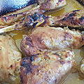 Poulet en sauce au four