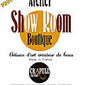 Prochainement l'atelier crapule factory ouvrira son show room - atelier boutique à belley 01300 artisanat made in france