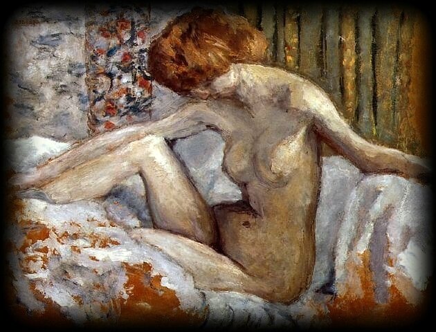 Pierre Bonnard Marthe nue sur son lit,