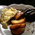 Magret de canard aux épices et aux pêches