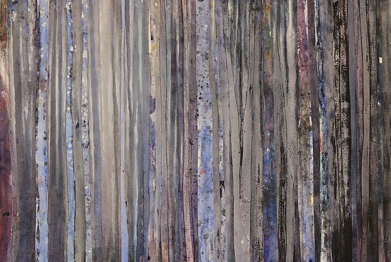 Forêt #60, avril 2016, techniques mixtes, 52 x 39 cm