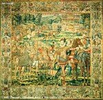 Le jeu de la quintaine, tapisserie des Valois, musée des Offices