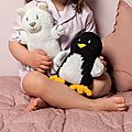 Doudou pour bébé : joli pingouin