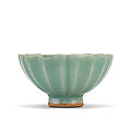 A longquan celadon petal-lobed bowl, song dynasty (960-1279)