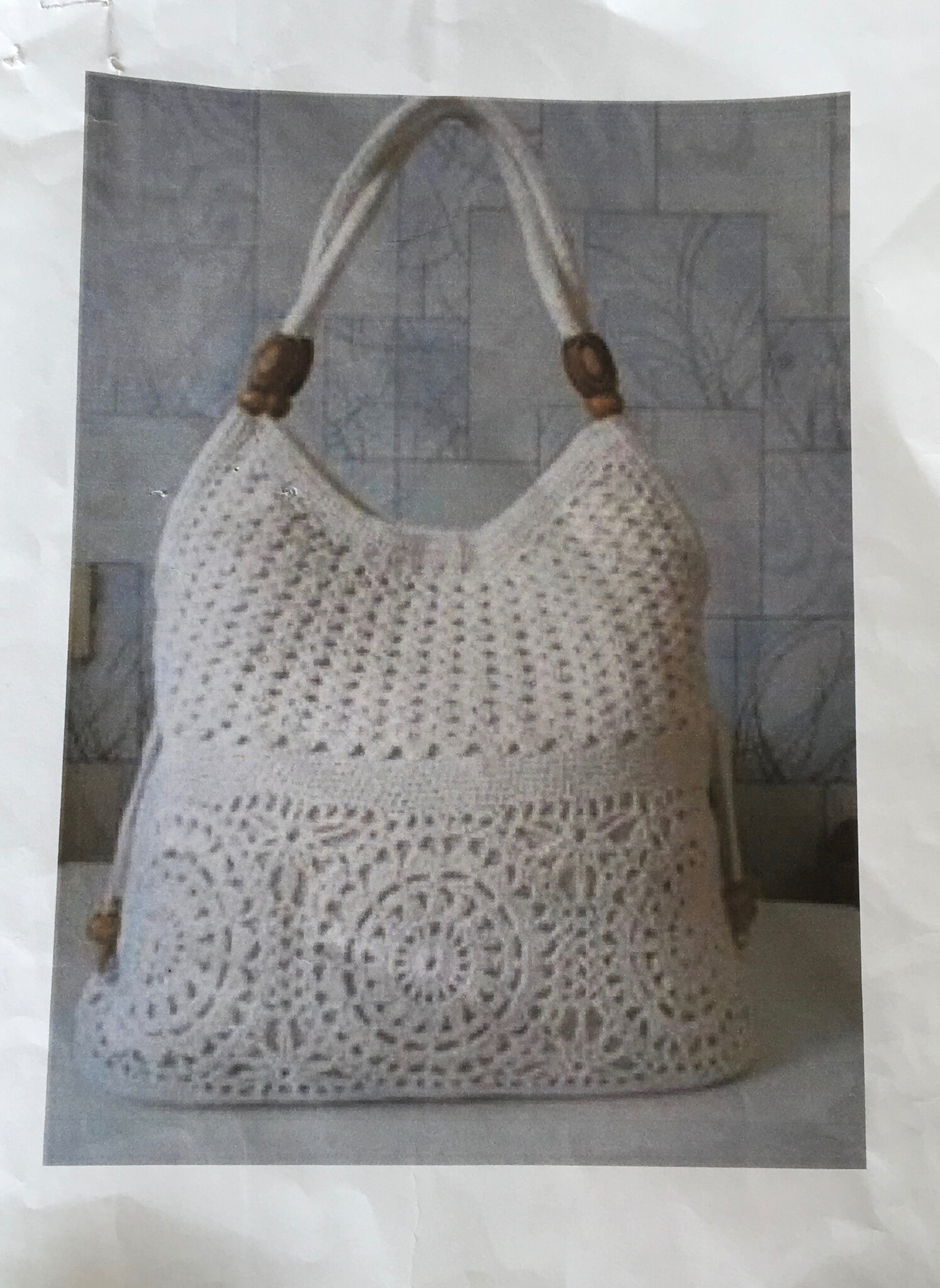 Sangle de sac Old Style Blanc Crème Or pour créations au crochet