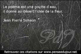 Citation Jean Pierre Siméon