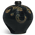 A russet-painted black-glazed jar, northern song-jin dynasty (960-1234)