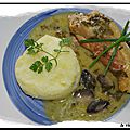 Poulet a la creme et aux herbes