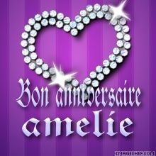 Bon Anniversaire Amelie Points De Cerise Violette