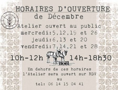 horaires de déc 12