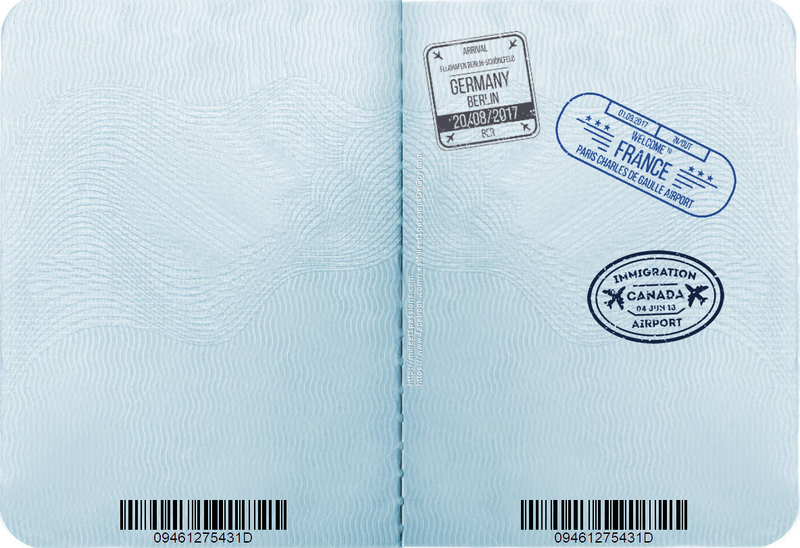 page vises passeport fleur