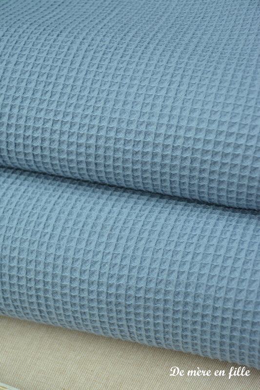 nid d'abeille bleu orage