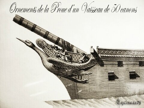 Ornements de la Proue d'un vaisseau de 50 canons