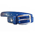 Ceinture cuir femme bleu iris chic et colorée artisanale - cuir lisse en vente chez crapule-factory.com
