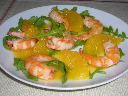 salade crevette orange