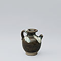 Miniature blue-splashed stoneware ewer, china, tang dynasty, 618 – 906