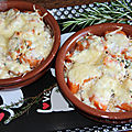 Gratins individuels de patates douces a l'ail, aux herbes et au gingembre