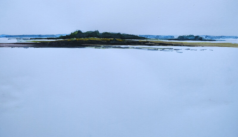 golfe du morbihan 3 aquarelle in situ 17 04 18