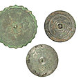 Three bronze mirrors, Han dynasty, 4th-6th century AD & Northern Song dynasty