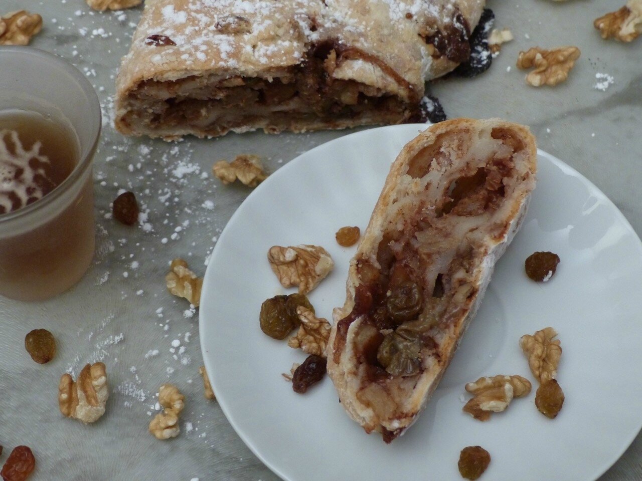 STRUDEL AUX POMMES ET RAISINS SECS Dames Tartines sans gluten, sans oeuf, sans laitage et sans