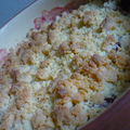 Crumble d'autome: rhubarbe, pommes, framboises
