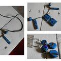 ensemble cylindres bleu pétrole