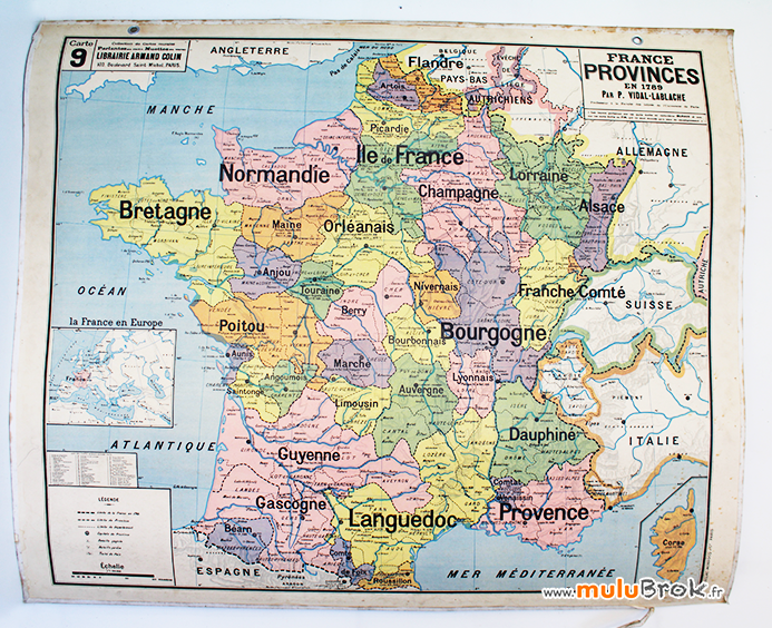 CARTE-FRANCE-Provinces-VIDAL-mulubrok-Brocante