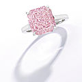 An important fancy intense pink diamond ring