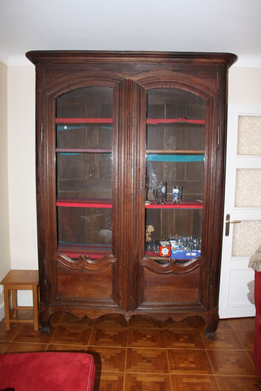 armoire ancienne chêne vitrée