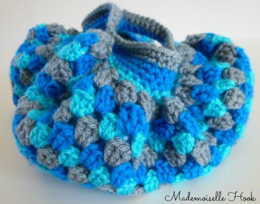 Mini sac boule bleu 3