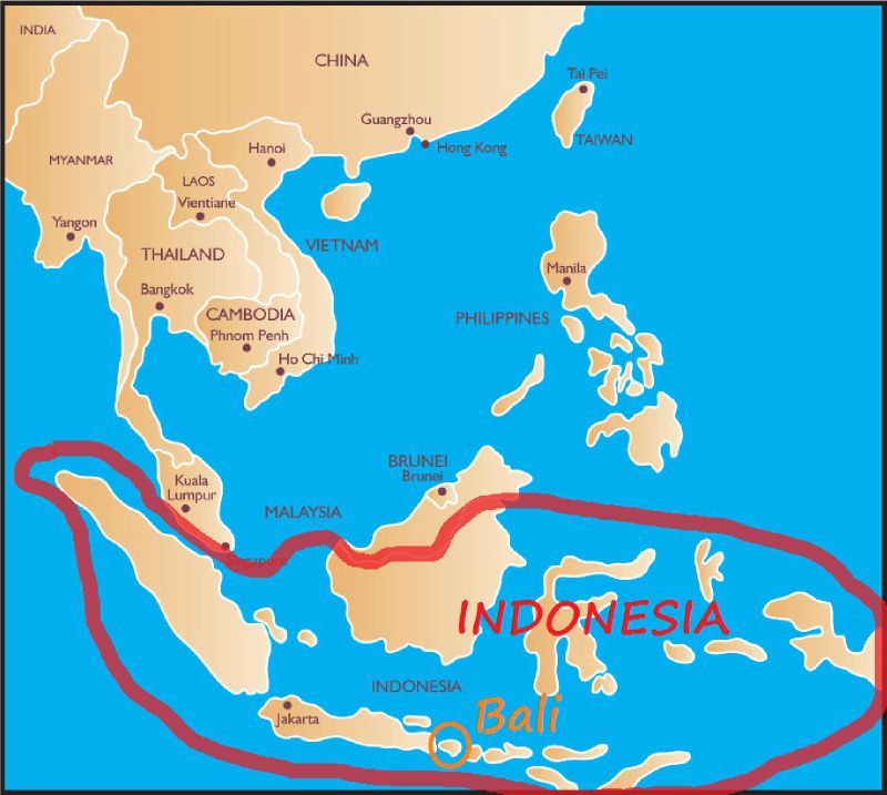 situer bali sur la carte du monde Kuta Bali baby !!   Les aventures de Nico et Cam en Asie du Sud Est