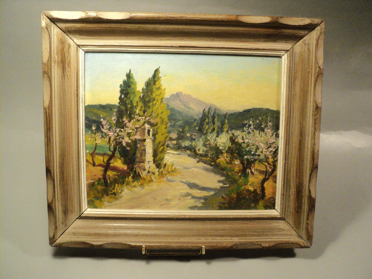 Tableau Paysage Provencal Signe Jean Rougier Vers 1960 Virtual Broc