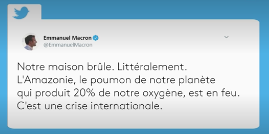 Emmanuel Macron tweet Capture d’écran 2019-08-24 à 18