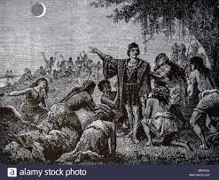 Résultat de recherche d'images pour "colomb négocie aves indigenes éclipse de lune"