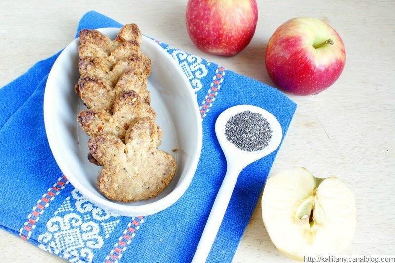 Blog culinaire Kallitany - biscuit lapin pâques avoine pomme graines de chia (11)