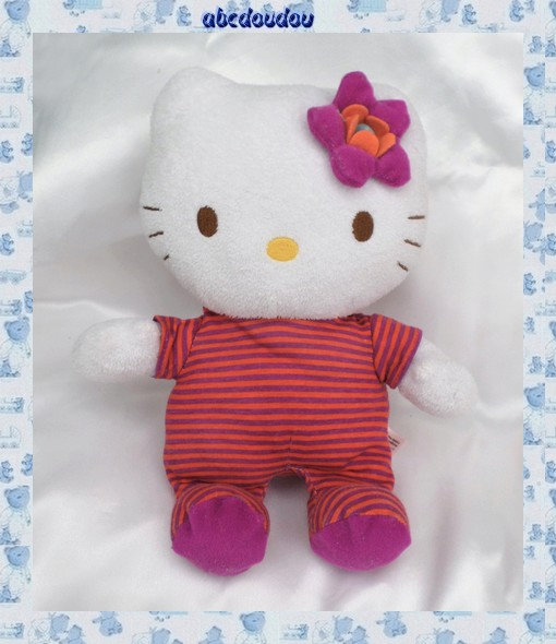 Petite peluche / doudou au crochet chat blanc et rose hello kitty :  accessoires-enfant par creadole