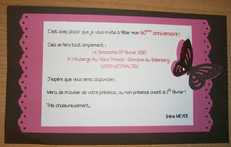 Invitation Anniversaire De Mariage 40 Ans