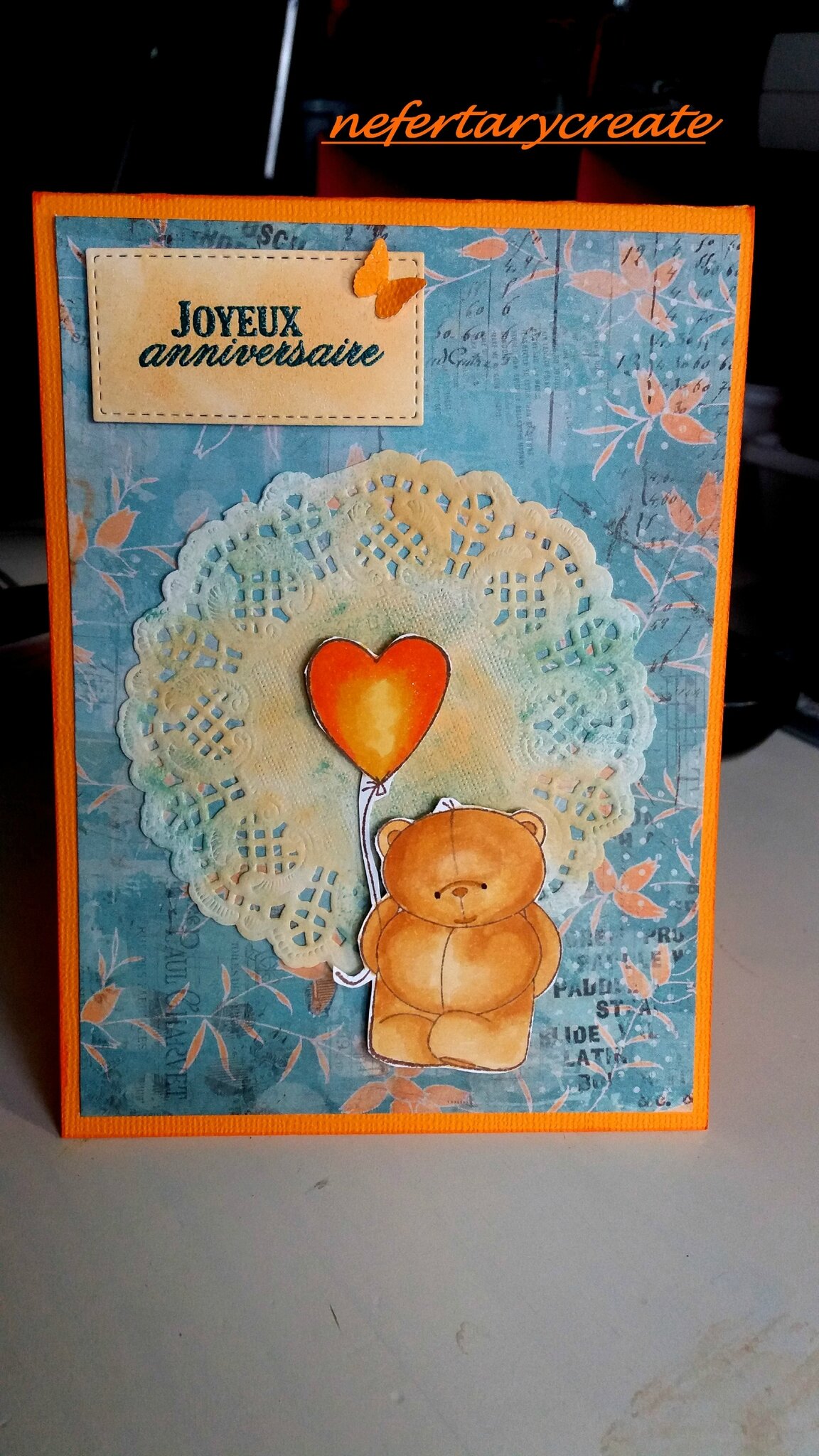 Carte Anniversaire Nounours Au Ballon Photo De Carterie Scrapbooking Vivyscrap Creations