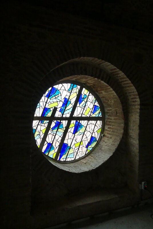 Oculus Le Vent - Vitrail en dalle de verre - Oculus - Clotilde Gontel - Le vent
